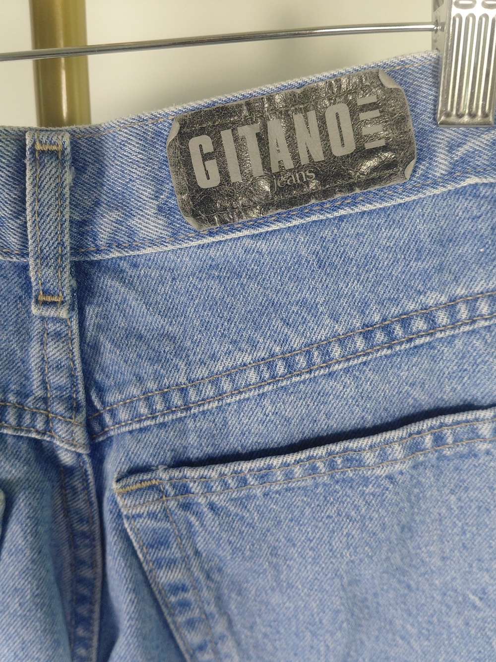 VTG Gitano Light Blue Pleated High-waist Mom Jeans 28x29 - Picture 4 of 9